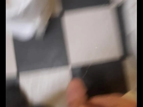 Public bathroom flooded with my piss