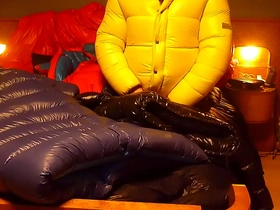 Doudounes downjackets nylon shiny millet