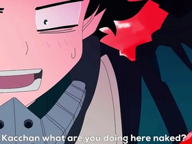 Midoriya gives up his ass to his straight friend bakugo