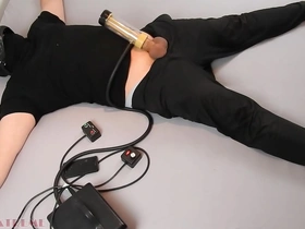 Extreme milking machine blowjob - venus 2000 vacuum pump edging & post orgasm stroking sex machine handsfree cumshot - balls sucked dry by relentless masturbator