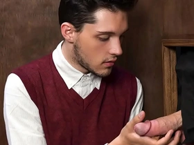Cute twink fucked in confession room for his sins