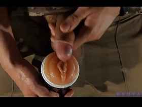 A man is fun with his sex toy