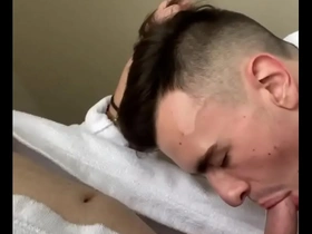 Extreme video with viktor on the landing in the hotel.