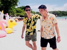 Gay sex at the beach in Thailand